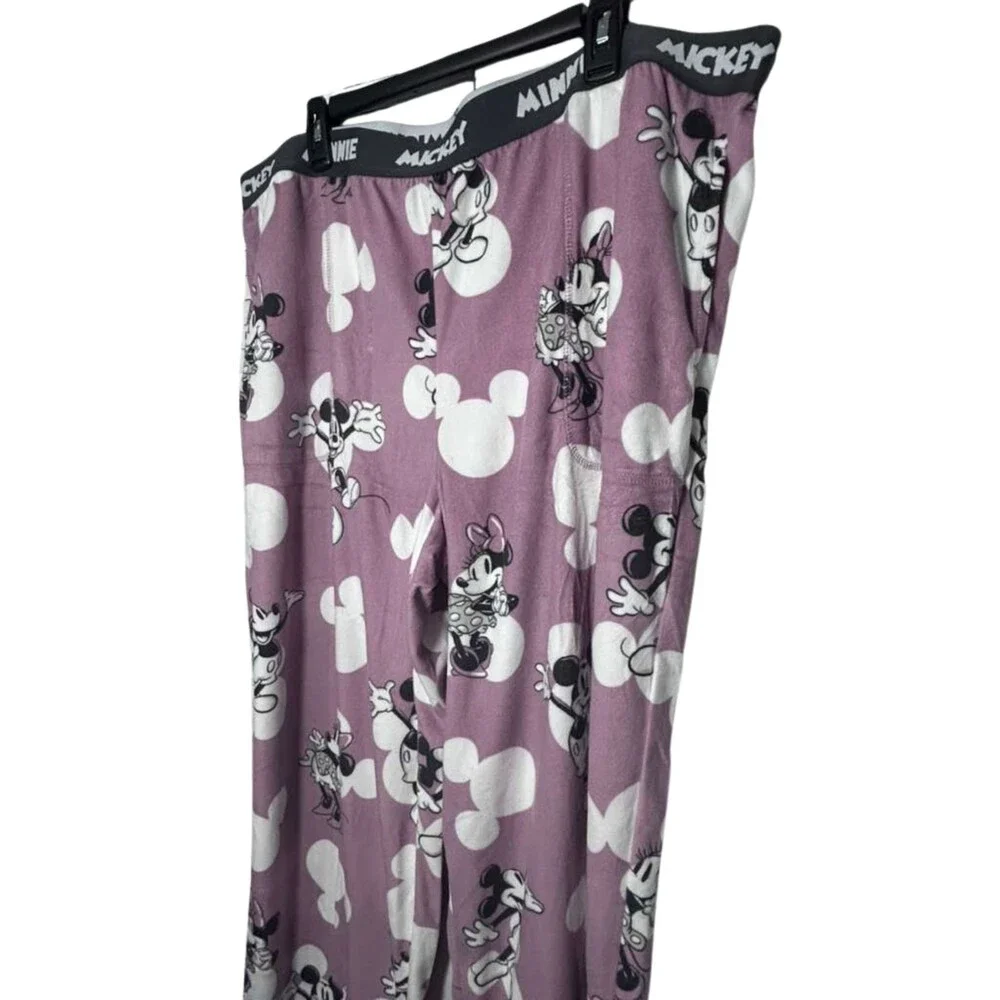 Disney Mickey Mouse Pajamas Women 2XL Pink Loungewear Sleep Pants - Picture 2 of 4